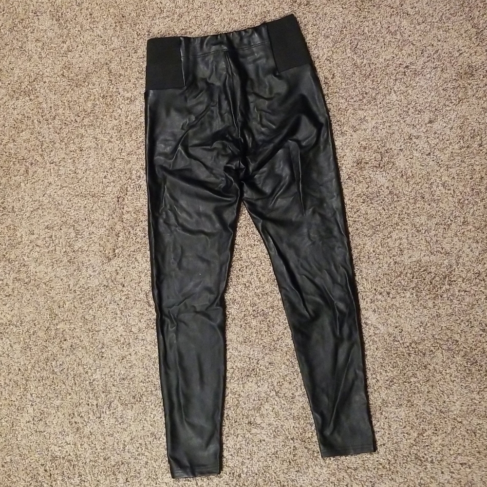 Black Faux Leather Leggings